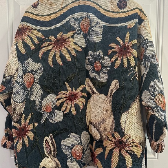 Floral and Rabbit Patterned Cardigan - Picture 5 of 5